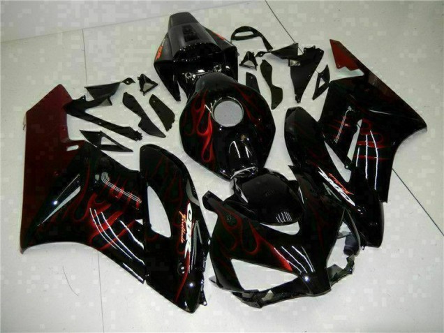 CBR 1000 RR 2004-2005 Motorrad Verkleidungen - Rot Flamme Schwarz CBR 1000 RR 2004-2005 Motorrad Verkleidungen - Rot Flamme Schwarz