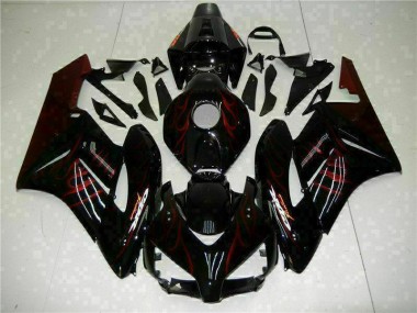 CBR 1000 RR 2004-2005 Motorrad Verkleidungen - Rot Flamme Schwarz