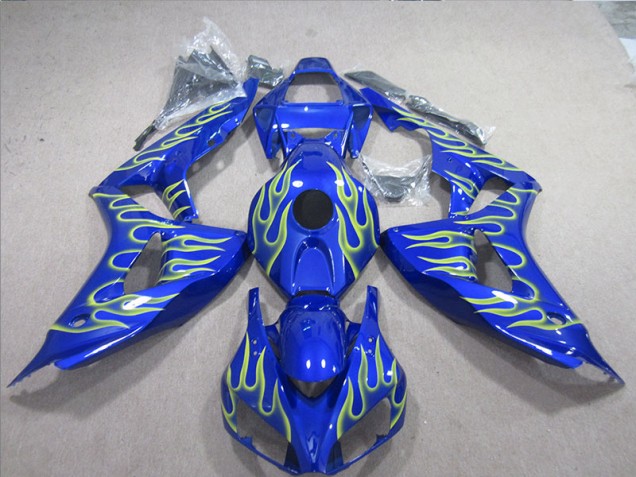 CBR 1000 RR 2006-2007 Motorrad Verkleidungen - BlauGrüne Flamme CBR 1000 RR 2006-2007 Motorrad Verkleidungen - BlauGrüne Flamme