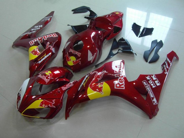 CBR 1000 RR 2006-2007 Motorrad Verkleidungen - Candy Rot Rot Bull CBR 1000 RR 2006-2007 Motorrad Verkleidungen - Candy Rot Rot Bull