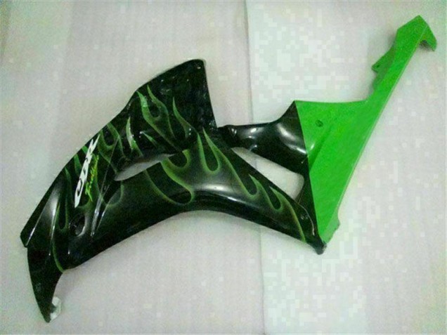 CBR 1000 RR 2006-2007 Motorrad Verkleidungen - Grüne Flamme Schwarz CBR 1000 RR 2006-2007 Motorrad Verkleidungen - Grüne Flamme Schwarz