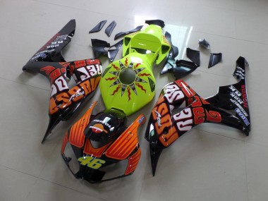 CBR 1000 RR 2006-2007 Motorrad Verkleidungen - Rossi Fluro Grün