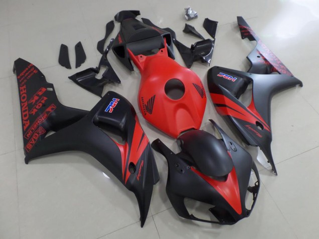 CBR 1000 RR 2006-2007 Motorrad Verkleidungen - Rot und Matt Schwarz CBR 1000 RR 2006-2007 Motorrad Verkleidungen - Rot und Matt Schwarz