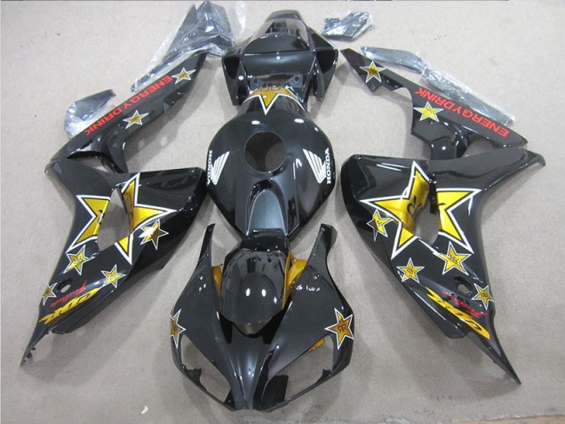 CBR 1000 RR 2006-2007 Motorrad Verkleidungen - Schwarz Gelb ENERGY DRINK CBR 1000 RR 2006-2007 Motorrad Verkleidungen - Schwarz Gelb ENERGY DRINK