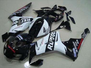 CBR 1000 RR 2006-2007 Motorrad Verkleidungen - Schwarz Weiß Repsol