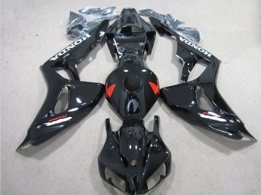 CBR 1000 RR 2006-2007 Motorrad Verkleidungen - Schwarz roter Fireblade Aufkleber