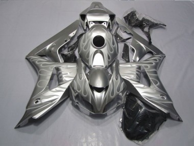 CBR 1000 RR 2006-2007 Motorrad Verkleidungen - Silber Flamme