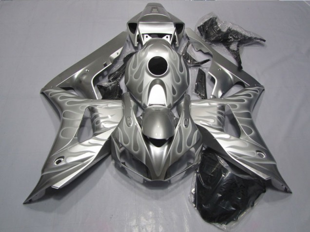 CBR 1000 RR 2006-2007 Motorrad Verkleidungen - Silber Flamme CBR 1000 RR 2006-2007 Motorrad Verkleidungen - Silber Flamme