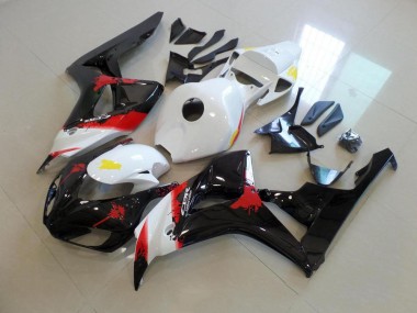 CBR 1000 RR 2006-2007 Motorrad Verkleidungen - Weiß Schwarz mit Kein Aufkleber