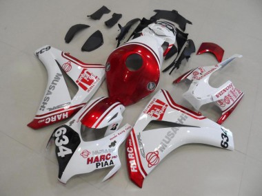 CBR 1000 RR 2008-2011 Motorrad Verkleidung - Weiß Rot HARC Pro PIAA 634