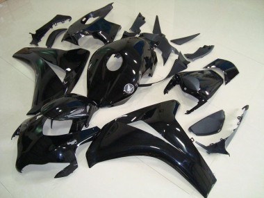 CBR 1000 RR 2008-2011 Motorrad Verkleidungen - Ganz schwarz ohne Aufkleber