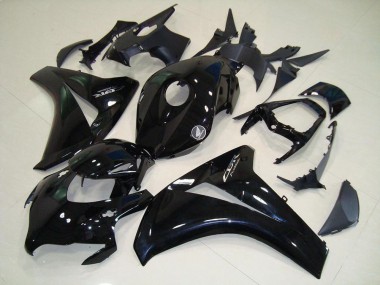 CBR 1000 RR 2008-2011 Motorrad Verkleidungen - Glänzend Schwarz Chrom Aufkleber