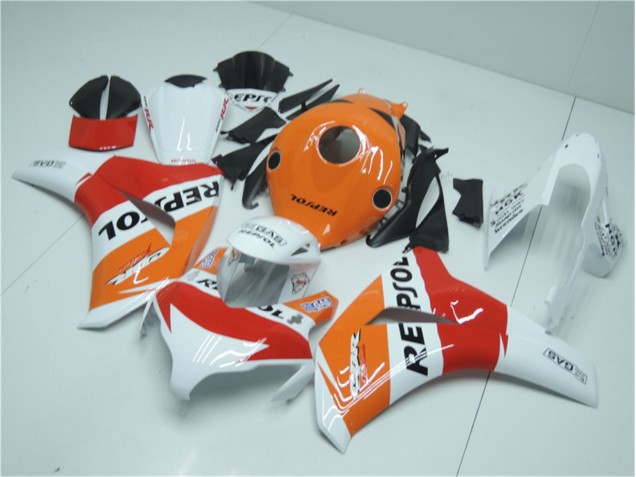 CBR 1000 RR 2008-2011 Motorrad Verkleidungen - Orange Weiß Rot Repsol CBR 1000 RR 2008-2011 Motorrad Verkleidungen - Orange Weiß Rot Repsol