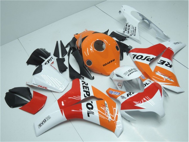 CBR 1000 RR 2008-2011 Motorrad Verkleidungen - Orange Weiß Rot Repsol CBR 1000 RR 2008-2011 Motorrad Verkleidungen - Orange Weiß Rot Repsol