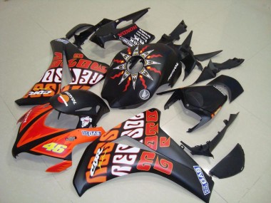 CBR 1000 RR 2008-2011 Motorrad Verkleidungen - Rossi Matt Schwarz