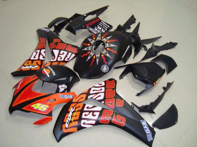 CBR 1000 RR 2008-2011 Motorrad Verkleidungen - Rossi Matt Schwarz CBR 1000 RR 2008-2011 Motorrad Verkleidungen - Rossi Matt Schwarz