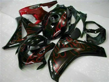 CBR 1000 RR 2008-2011 Motorrad Verkleidungen - Rot Flamme
