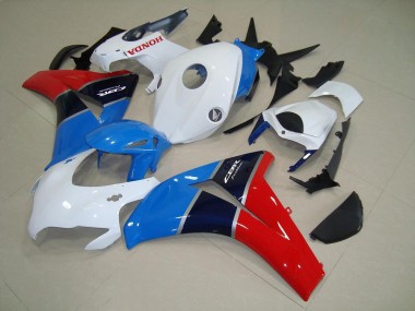 CBR 1000 RR 2008-2011 Motorrad Verkleidungen - Weiß Blau Rot