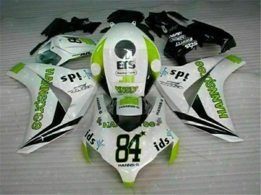CBR 1000 RR 2008-2011 Motorrad Verkleidungen - Weiß Grün Hannspree 84