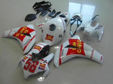 CBR 1000 RR 2008-2011 Motorrad Verkleidungen - Weiß San Carlo