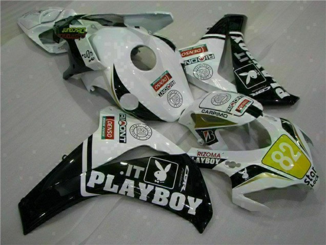 CBR 1000 RR 2008-2011 Motorrad Verkleidungen - Weiß Schwarz Playboy CBR 1000 RR 2008-2011 Motorrad Verkleidungen - Weiß Schwarz Playboy