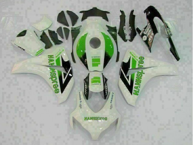 CBR 1000 RR 2008-2011 Motorrad Vollverkleidung - Grün Weiß CBR 1000 RR 2008-2011 Motorrad Vollverkleidung - Grün Weiß