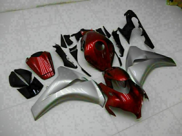 CBR 1000 RR 2008-2011 Motorrad Vollverkleidung - Rot Silber CBR 1000 RR 2008-2011 Motorrad Vollverkleidung - Rot Silber