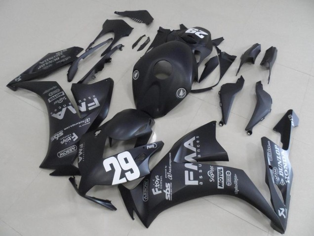 CBR 1000 RR 2012-2016 Motorrad Verkleidungen - Matt Schwarze graue Aufkleber 29 CBR 1000 RR 2012-2016 Motorrad Verkleidungen - Matt Schwarze graue Aufkleber 29