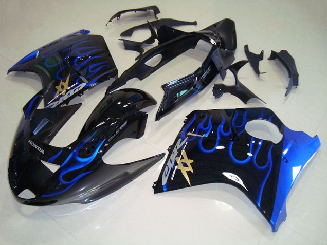 CBR 1100 XX Blackbird 1996-2007 Motorrad Verkleidungen - Schwarze Blau Flamme CBR 1100 XX Blackbird 1996-2007 Motorrad Verkleidungen - Schwarze Blau Flamme