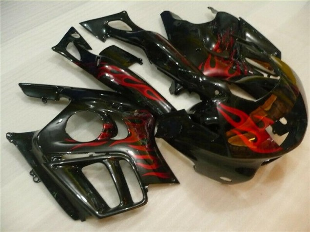 CBR 600 F3 1995-1998 Motorrad Verkleidung - Schwarz rote Flamme CBR 600 F3 1995-1998 Motorrad Verkleidung - Schwarz rote Flamme