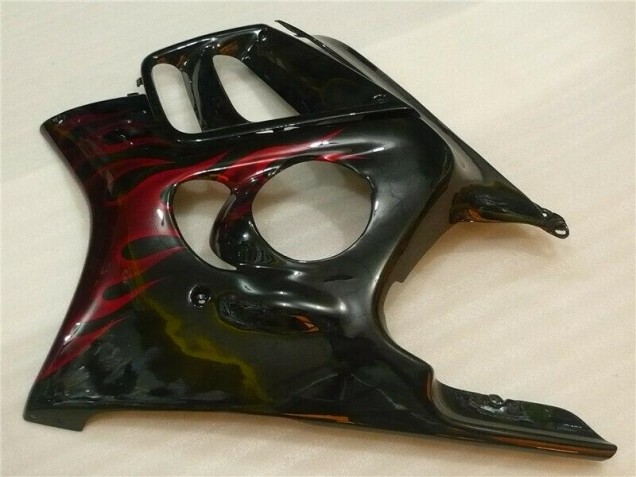 CBR 600 F3 1995-1998 Motorrad Verkleidung - Schwarz rote Flamme CBR 600 F3 1995-1998 Motorrad Verkleidung - Schwarz rote Flamme