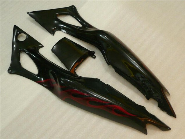 CBR 600 F3 1995-1998 Motorrad Verkleidung - Schwarz rote Flamme CBR 600 F3 1995-1998 Motorrad Verkleidung - Schwarz rote Flamme