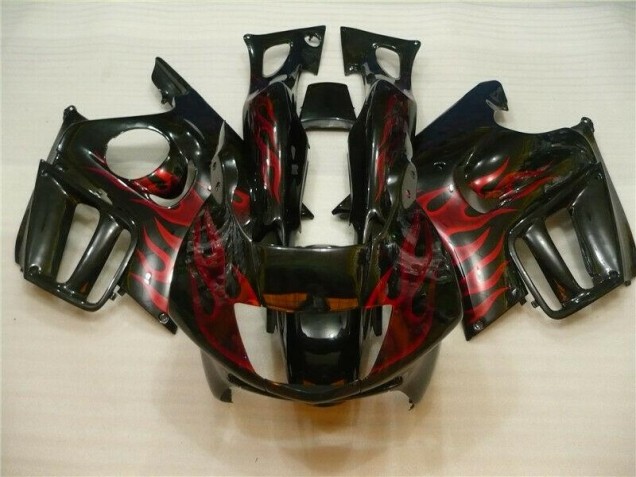 CBR 600 F3 1995-1998 Motorrad Verkleidung - Schwarz rote Flamme CBR 600 F3 1995-1998 Motorrad Verkleidung - Schwarz rote Flamme