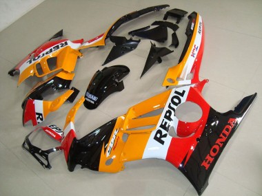 CBR 600 F3 1995-1998 Motorrad Verkleidungen - Orange Schwarz Repsol