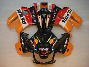 CBR 600 F3 1995-1998 Motorrad Verkleidungen - Schwarz Orange Repsol