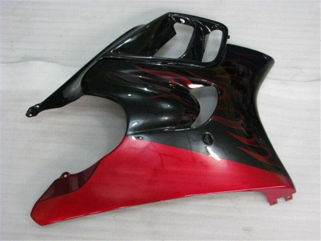 CBR 600 F3 1995-1998 Motorrad Verkleidungen - Schwarz rote Flamme CBR 600 F3 1995-1998 Motorrad Verkleidungen - Schwarz rote Flamme