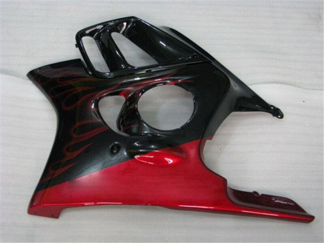 CBR 600 F3 1995-1998 Motorrad Verkleidungen - Schwarz rote Flamme CBR 600 F3 1995-1998 Motorrad Verkleidungen - Schwarz rote Flamme