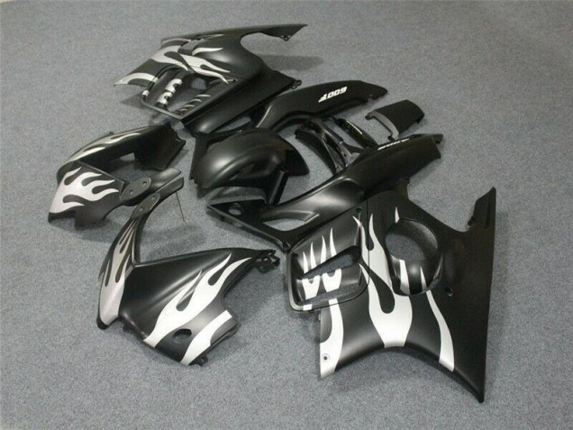 CBR 600 F3 1995-1998 Motorrad Verkleidungen - Schwarze Weiße Flamme CBR 600 F3 1995-1998 Motorrad Verkleidungen - Schwarze Weiße Flamme
