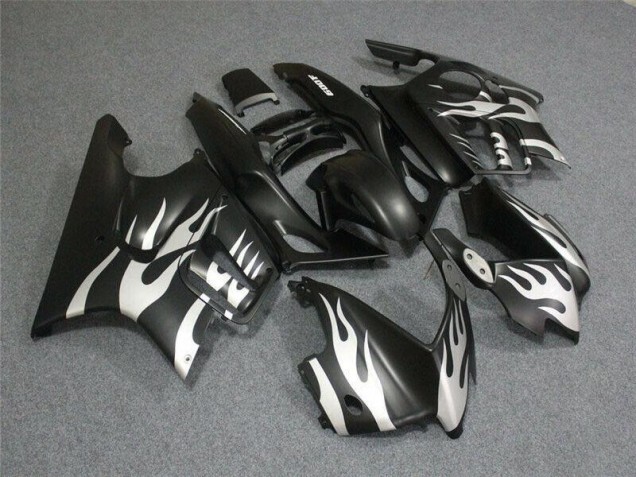CBR 600 F3 1995-1998 Motorrad Verkleidungen - Schwarze Weiße Flamme CBR 600 F3 1995-1998 Motorrad Verkleidungen - Schwarze Weiße Flamme