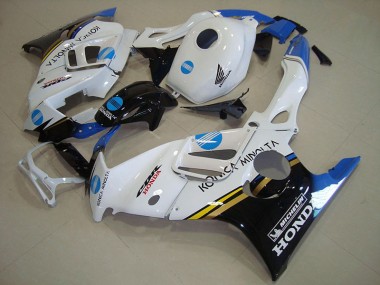 CBR 600 F3 1995-1998 Motorrad Verkleidungen - Weiß Blau Konica Minolta