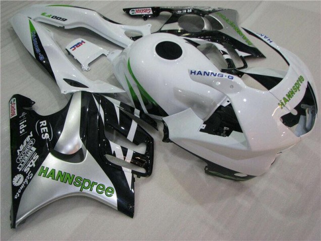 CBR 600 F3 1995-1998 Motorrad Verkleidungen - Weiß Grün Hannspree CBR 600 F3 1995-1998 Motorrad Verkleidungen - Weiß Grün Hannspree