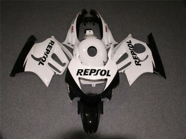 CBR 600 F3 1995-1998 Motorrad Verkleidungen - Weiß Schwarz Repsol
