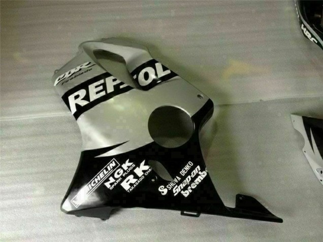 CBR 600 F4i 2001-2003 Motorrad Verkleidungen - Schwarz Silber Repsol CBR 600 F4i 2001-2003 Motorrad Verkleidungen - Schwarz Silber Repsol