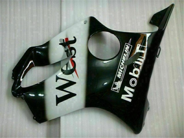 CBR 600 F4i 2001-2003 Motorrad Verkleidungen - Weiß Schwarz West CBR 600 F4i 2001-2003 Motorrad Verkleidungen - Weiß Schwarz West