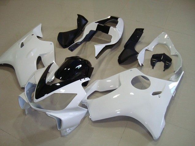 CBR 600 F4i 2001-2003 Motorrad Verkleidungen - Weiß mit Schwarz Streifen CBR 600 F4i 2001-2003 Motorrad Verkleidungen - Weiß mit Schwarz Streifen