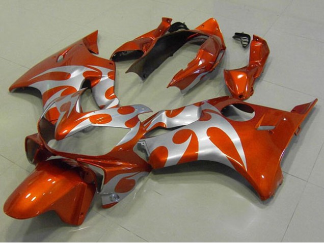 CBR 600 F4i 2004-2007 Motorrad Verkleidungen - Orange Silber CBR 600 F4i 2004-2007 Motorrad Verkleidungen - Orange Silber