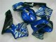 CBR 600 RR 2003-2004 Motorrad Verkleidungen - Blau mit silberner Flamme CBR 600 RR 2003-2004 Motorrad Verkleidungen - Blau mit silberner Flamme