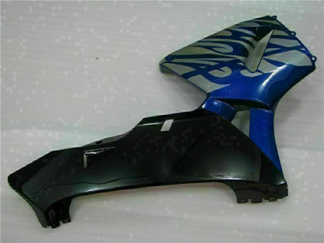 CBR 600 RR 2003-2004 Motorrad Verkleidungen - Blau mit silberner Flamme CBR 600 RR 2003-2004 Motorrad Verkleidungen - Blau mit silberner Flamme