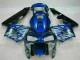 CBR 600 RR 2003-2004 Motorrad Verkleidungen - Blau mit silberner Flamme CBR 600 RR 2003-2004 Motorrad Verkleidungen - Blau mit silberner Flamme