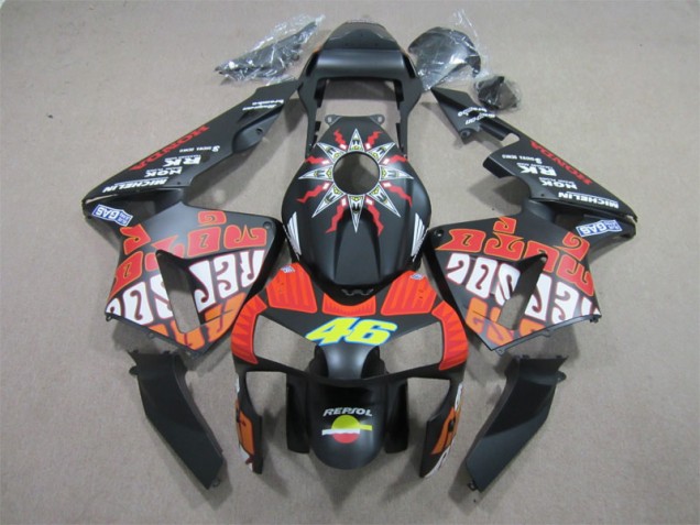 CBR 600 RR 2003-2004 Motorrad Verkleidungen - Schwarz Rot Repsol 46 CBR 600 RR 2003-2004 Motorrad Verkleidungen - Schwarz Rot Repsol 46